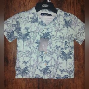 Kids Tropical Palm Print Matching Set